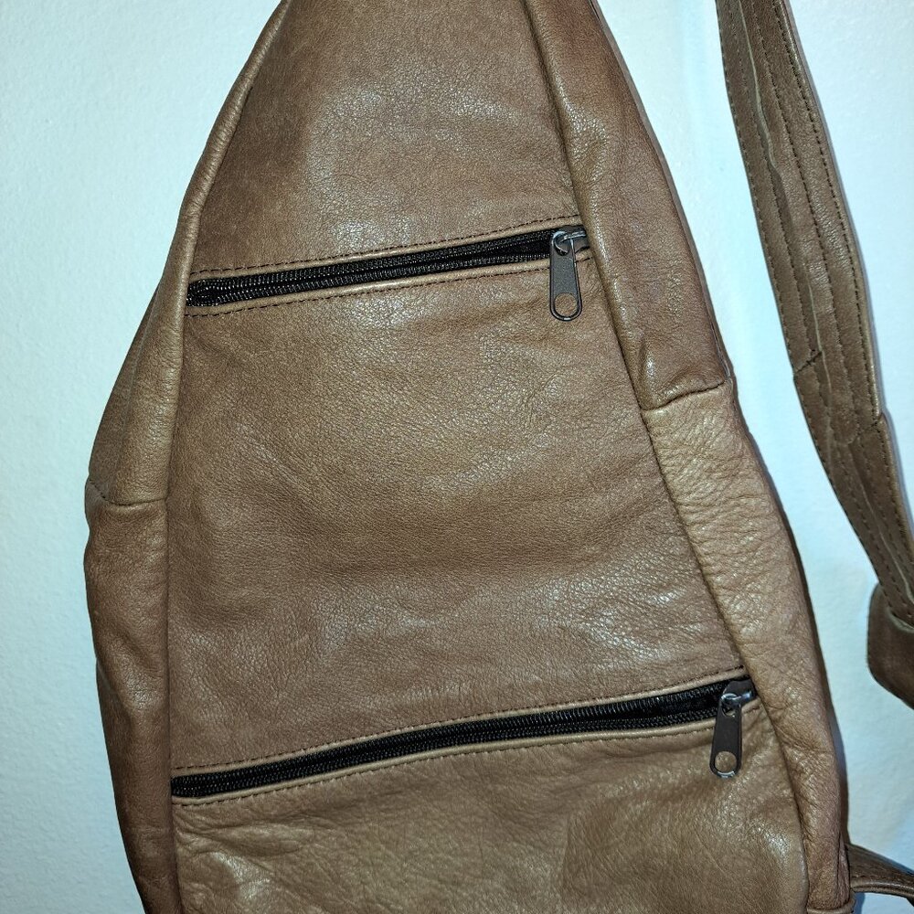 Genuine Leather Made in Mexico Crossbody/Shoulder Bag W/Pockets&Adjustable Strap - Picture 2 of 11